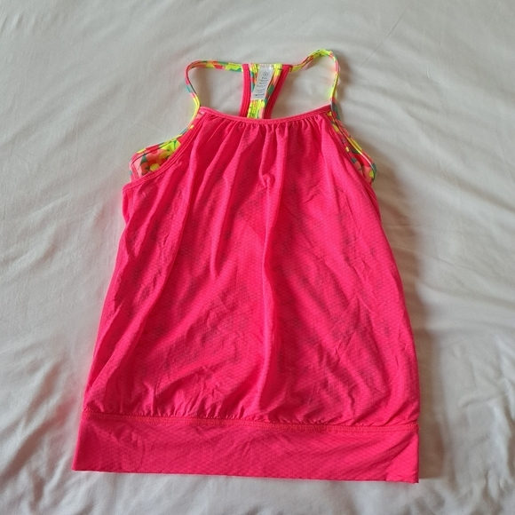 Ivivva girls size 10 bright pink tank top - Picture 2 of 4